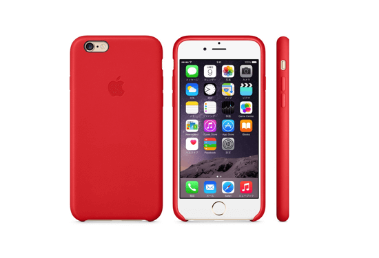 iPhone 6レザーケース - (PRODUCT)RED＆ゴールド